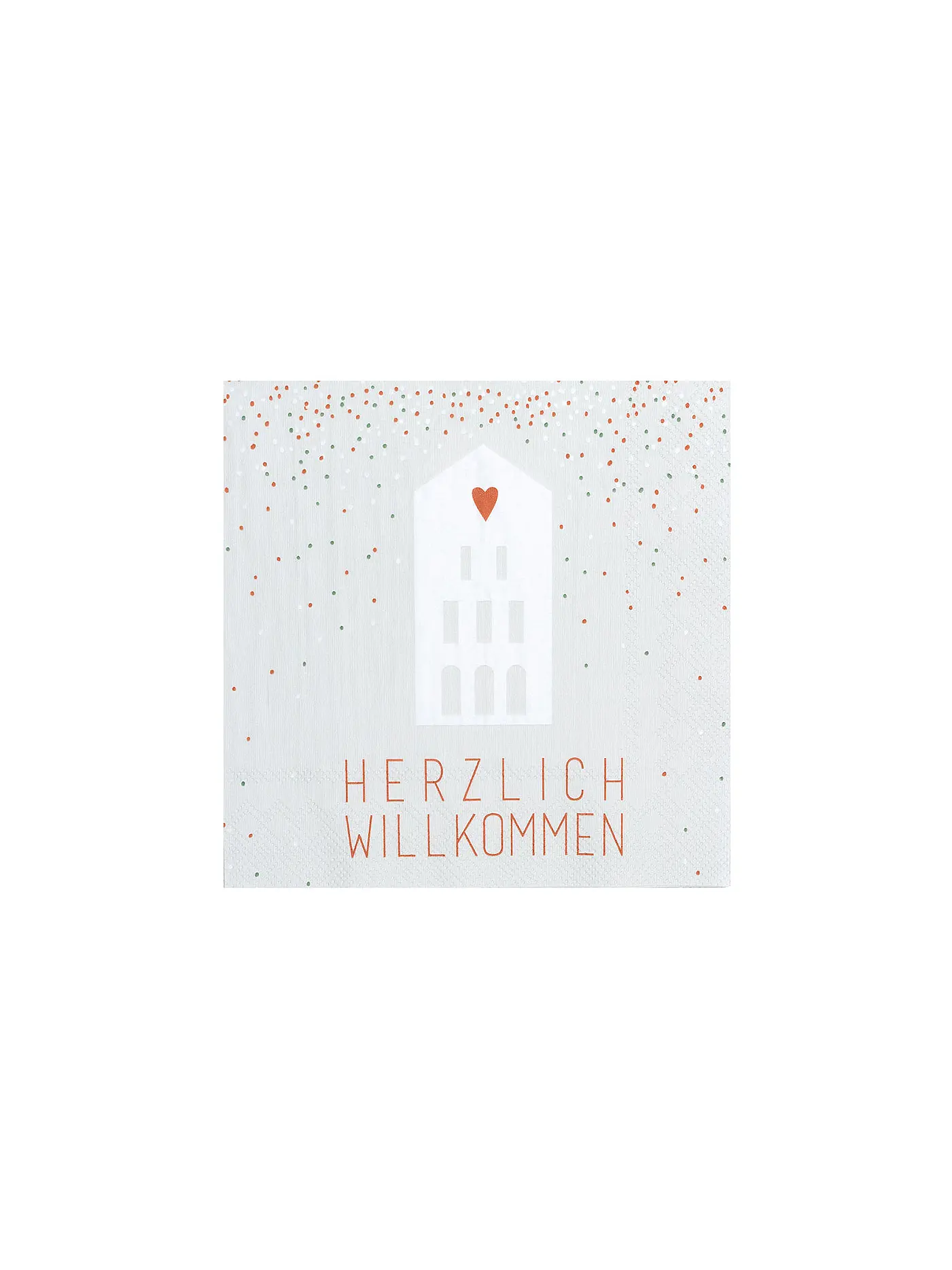 RAEDER | Lunch Servietten 33x33cm HERZLICH WILLKOMMEN | 